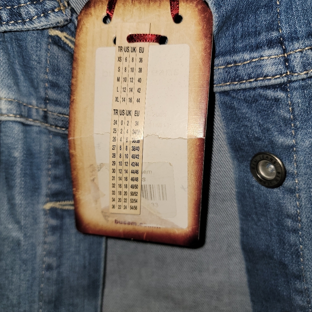 NWT Misses Sz M BSM Denim Jean Jacket - Picture 6 of 8